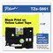 Brother P-Touch 1.4 in. x 26.2 ft. TZ Extra-Strength Adhesive Laminated Labeling Tape - Black on Yellow